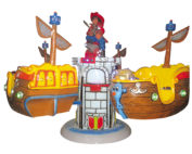 Cartoon pirate ship